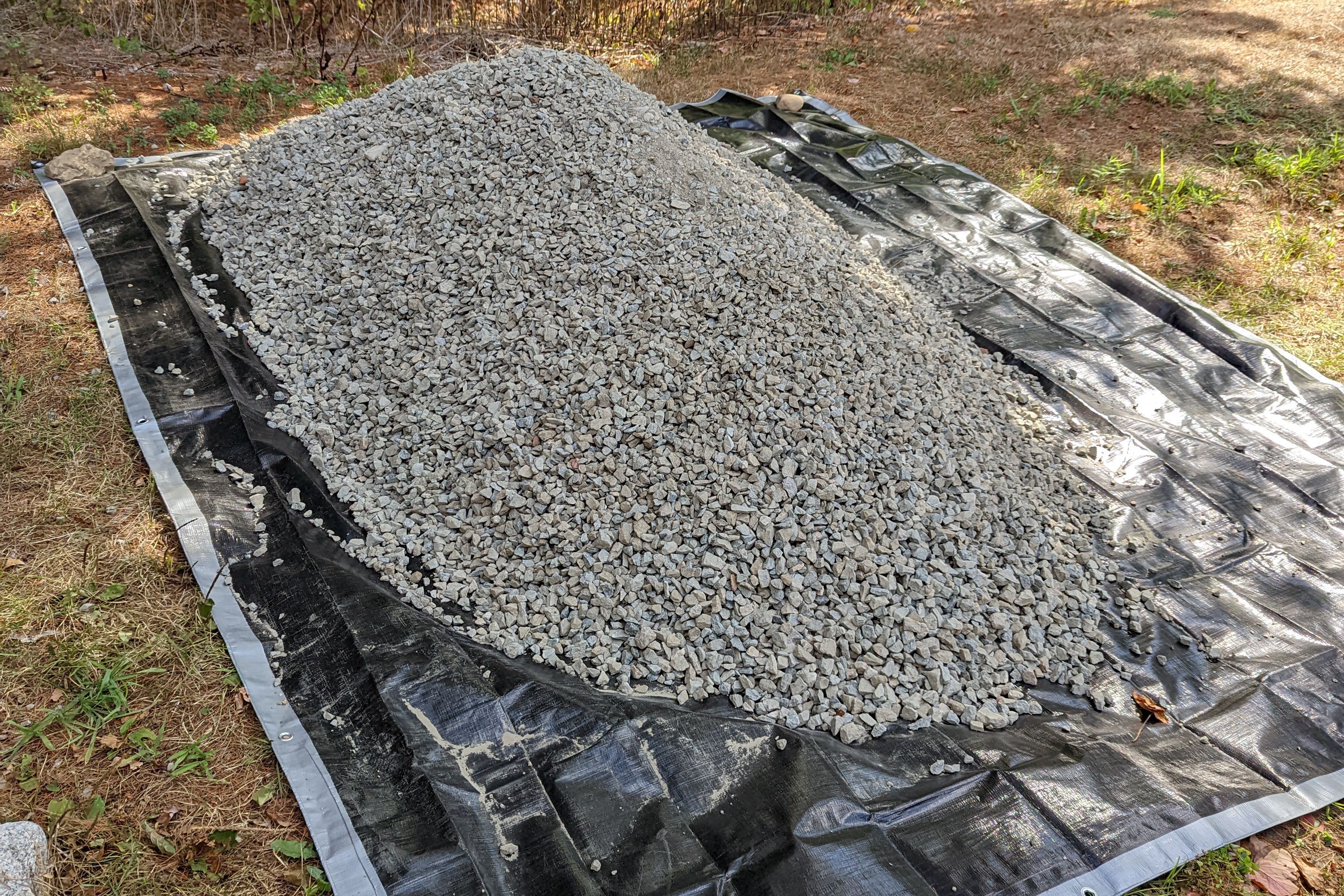 Gravel on Tarp